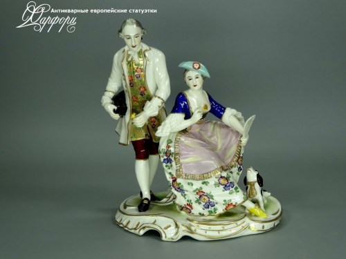 Купить фарфоровую статуэтку Nymphenburg Галантная пара