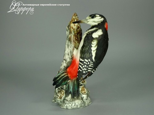 Купить фарфоровые статуэтки Capodimonte, Дятел, Италия