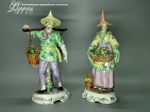 Купить фарфоровые статуэтки Sitzendorf, Малабарцы, Германия