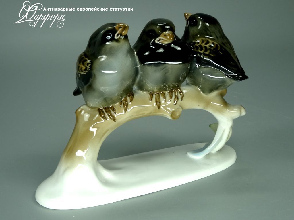 Антикварная фарфоровая статуэтка "Воробьи" Rosenthal Антикварная фарфоровая статуэтка "Воробьи" Rosenthal